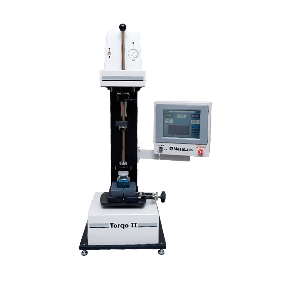 Torque testing machine with digital display.