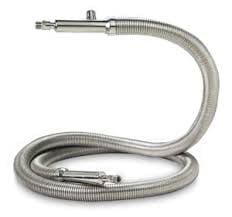 Metal flexible hose with connectors.