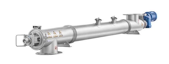 Stainless steel tubular screw conveyor with motor